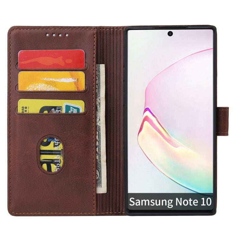 For Samsung Galaxy Note10 Calf Texture Buckle Horizontal Flip Leather Case with Holder & Card Slots & Wallet