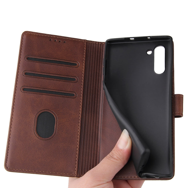 For Samsung Galaxy Note10 Calf Texture Buckle Horizontal Flip Leather Case with Holder & Card Slots & Wallet