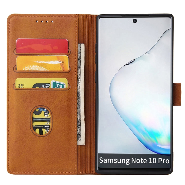 For Samsung Galaxy Note10+ Calf Texture Buckle Horizontal Flip Leather Case with Holder & Card Slots & Wallet