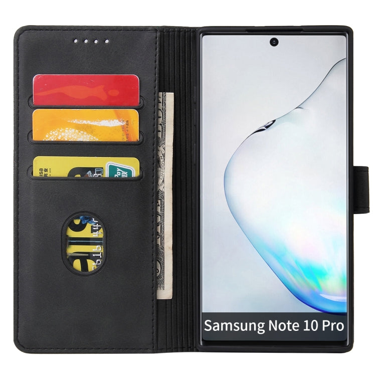 For Samsung Galaxy Note10+ Calf Texture Buckle Horizontal Flip Leather Case with Holder & Card Slots & Wallet