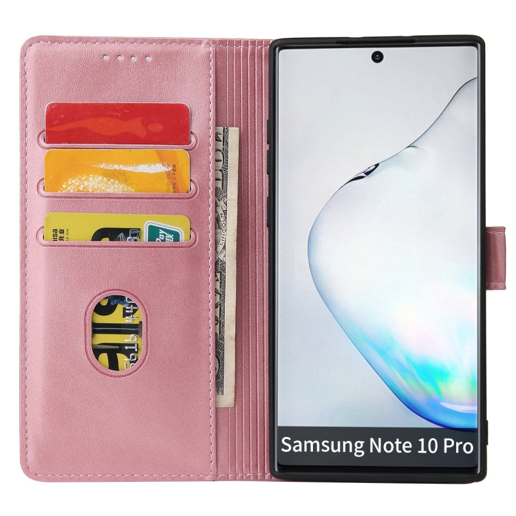 For Samsung Galaxy Note10+ Calf Texture Buckle Horizontal Flip Leather Case with Holder & Card Slots & Wallet