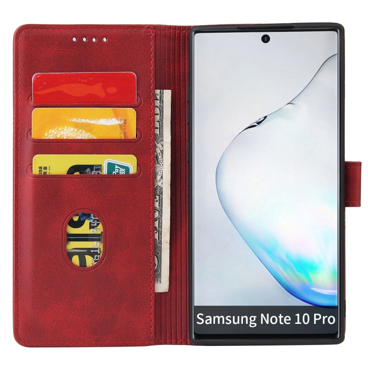 For Samsung Galaxy Note10+ Calf Texture Buckle Horizontal Flip Leather Case with Holder & Card Slots & Wallet