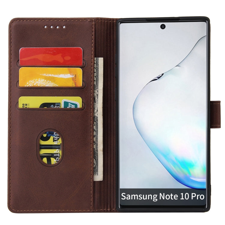 For Samsung Galaxy Note10+ Calf Texture Buckle Horizontal Flip Leather Case with Holder & Card Slots & Wallet