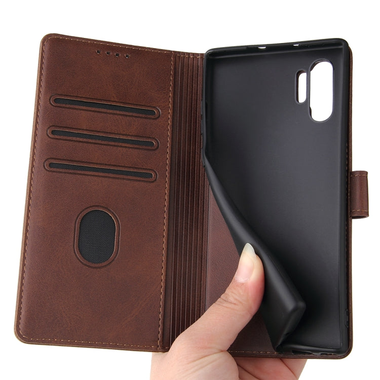 For Samsung Galaxy Note10+ Calf Texture Buckle Horizontal Flip Leather Case with Holder & Card Slots & Wallet
