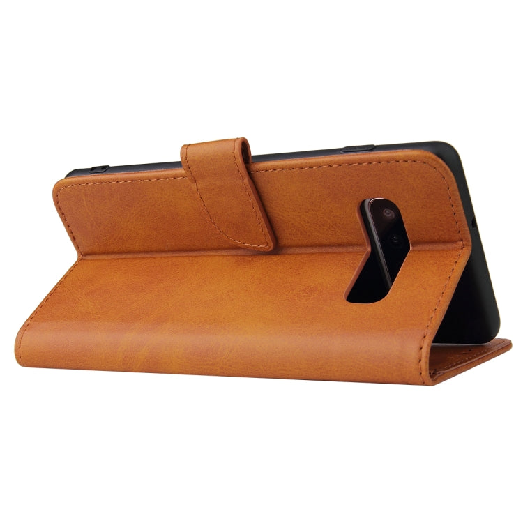For Samsung Galaxy S10+ Calf Texture Buckle Horizontal Flip Leather Case with Holder & Card Slots & Wallet