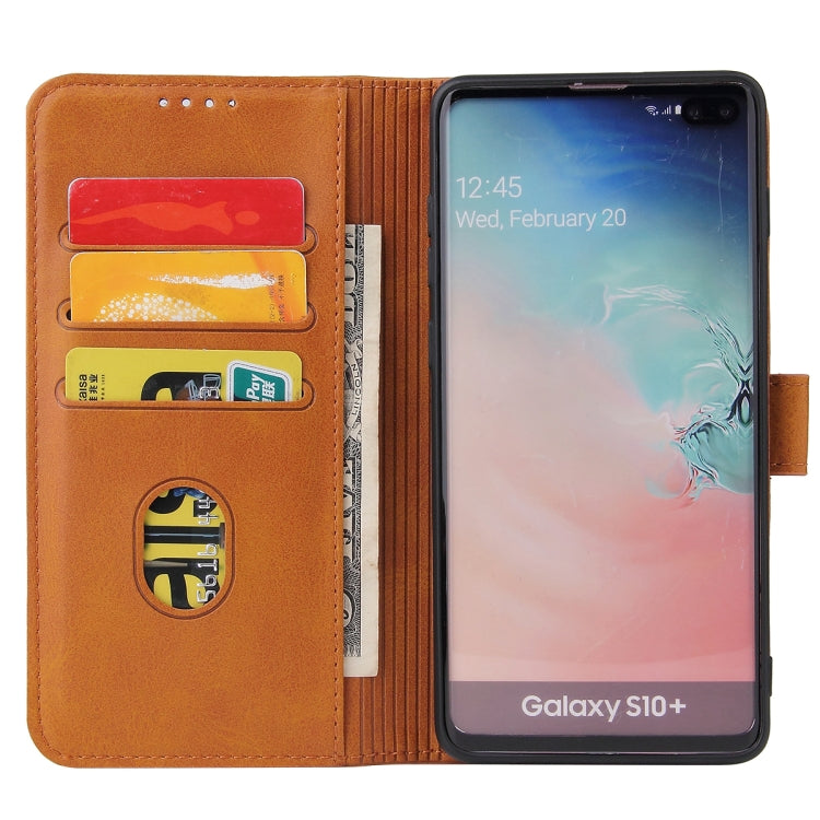 For Samsung Galaxy S10+ Calf Texture Buckle Horizontal Flip Leather Case with Holder & Card Slots & Wallet