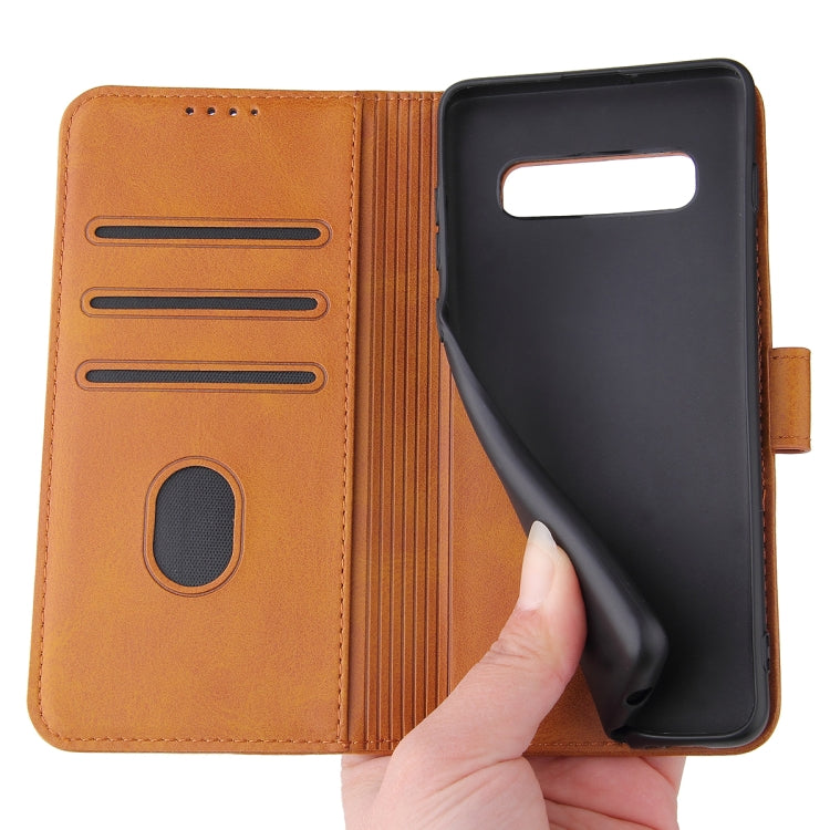 For Samsung Galaxy S10+ Calf Texture Buckle Horizontal Flip Leather Case with Holder & Card Slots & Wallet