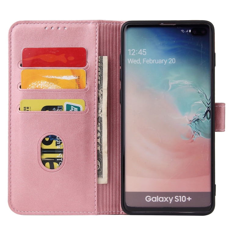 For Samsung Galaxy S10+ Calf Texture Buckle Horizontal Flip Leather Case with Holder & Card Slots & Wallet