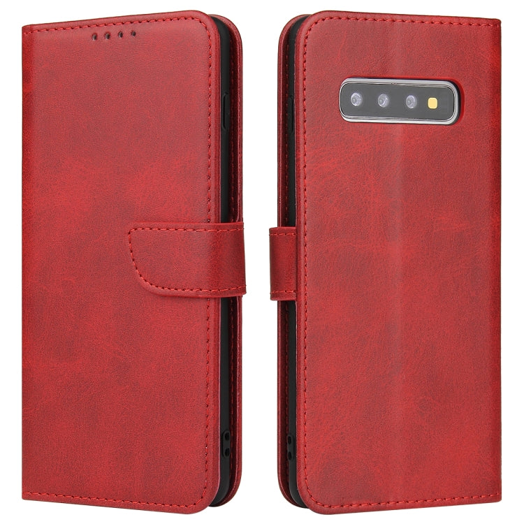 For Samsung Galaxy S10+ Calf Texture Buckle Horizontal Flip Leather Case with Holder & Card Slots & Wallet