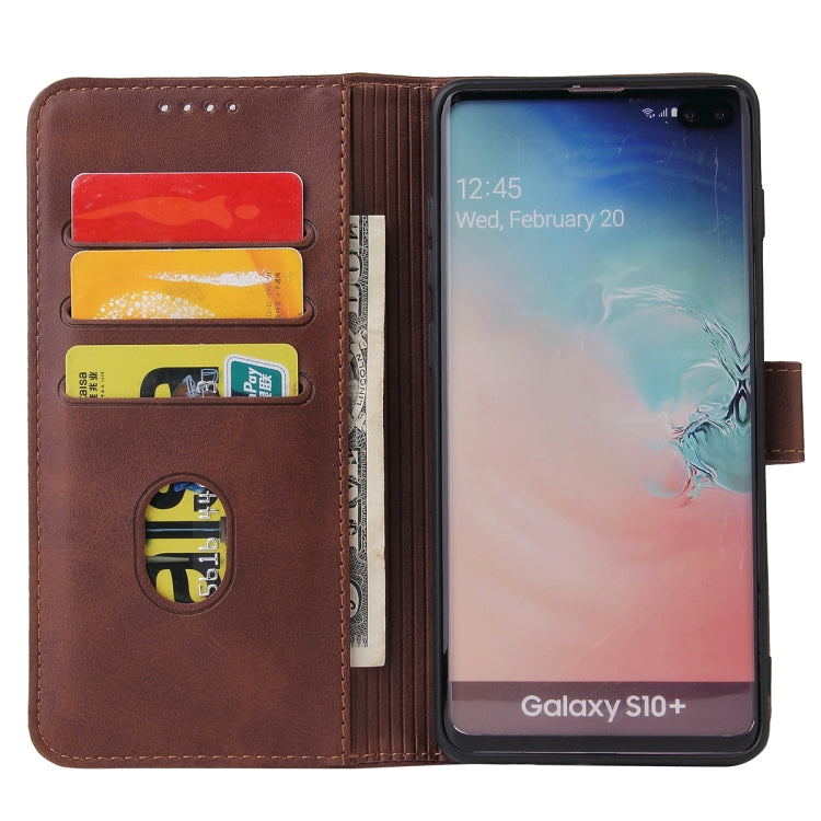 For Samsung Galaxy S10+ Calf Texture Buckle Horizontal Flip Leather Case with Holder & Card Slots & Wallet