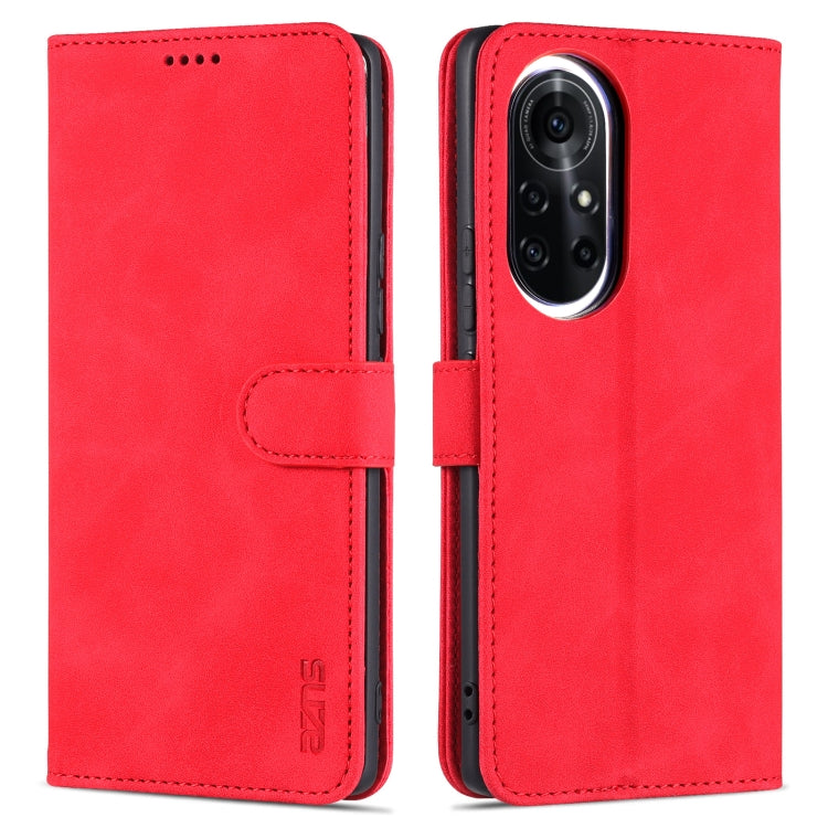 For Huawei nova 8 AZNS Skin Feel Calf Texture Horizontal Flip Leather Case with Card Slots & Holder & Wallet