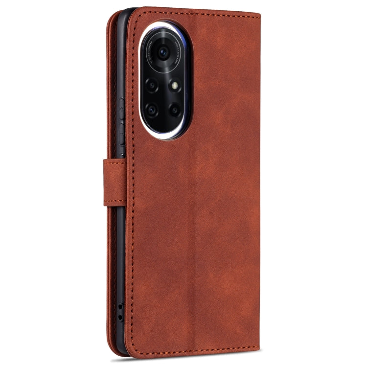 For Huawei nova 8 AZNS Skin Feel Calf Texture Horizontal Flip Leather Case with Card Slots & Holder & Wallet