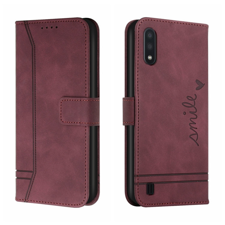 For Samsung Galaxy A01 Retro Skin Feel Horizontal Flip Soft TPU + PU Leather Case with Holder & Card Slots & Photo Frame