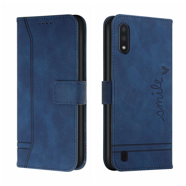 For Samsung Galaxy A01 Retro Skin Feel Horizontal Flip Soft TPU + PU Leather Case with Holder & Card Slots & Photo Frame