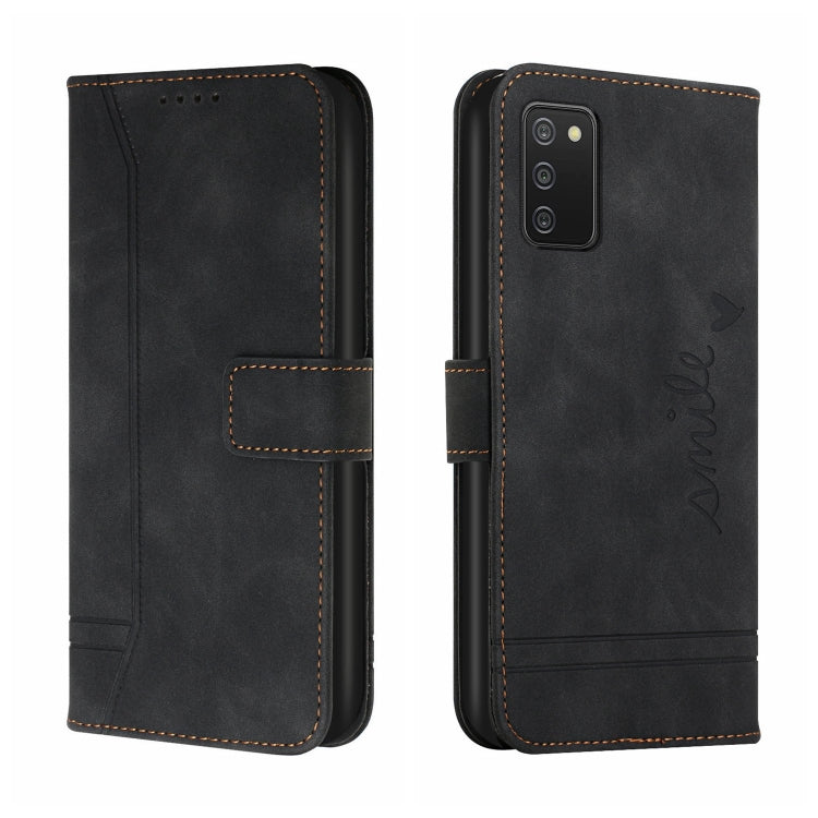 For Samsung Galaxy A02s US Version Retro Skin Feel Horizontal Flip Soft TPU + PU Leather Case with Holder & Card Slots & Photo Frame