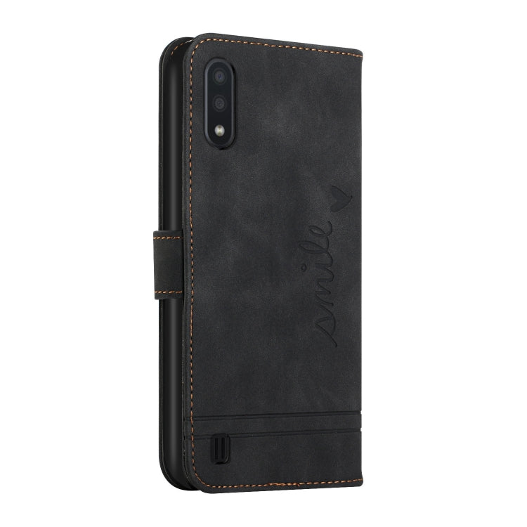 For Samsung Galaxy A10 Retro Skin Feel Horizontal Flip Soft TPU + PU Leather Case with Holder & Card Slots & Photo Frame