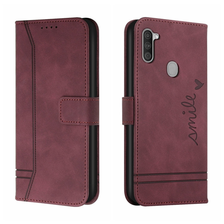 For Samsung Galaxy A11 Retro Skin Feel Horizontal Flip Soft TPU + PU Leather Case with Holder & Card Slots & Photo Frame