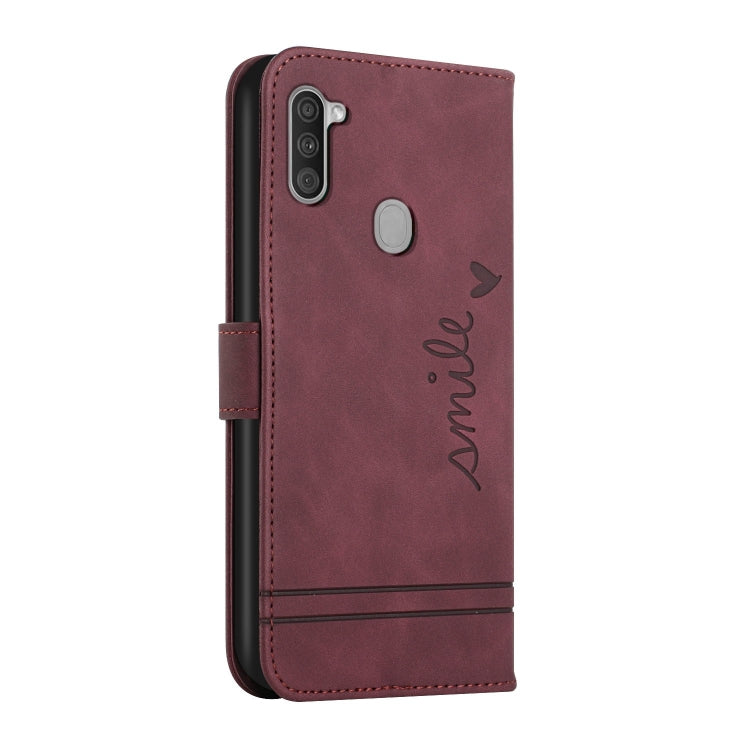 For Samsung Galaxy A11 Retro Skin Feel Horizontal Flip Soft TPU + PU Leather Case with Holder & Card Slots & Photo Frame