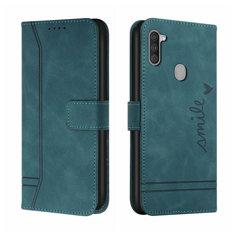 For Samsung Galaxy A11 Retro Skin Feel Horizontal Flip Soft TPU + PU Leather Case with Holder & Card Slots & Photo Frame
