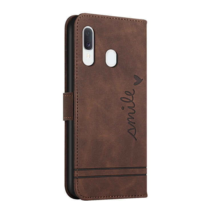 For Samsung Galaxy A20e Retro Skin Feel Horizontal Flip Soft TPU + PU Leather Case with Holder & Card Slots & Photo Frame