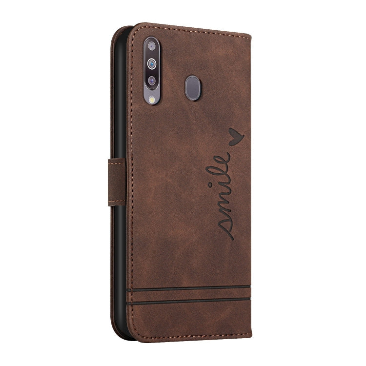 For Samsung Galaxy A20s Retro Skin Feel Horizontal Flip Soft TPU + PU Leather Case with Holder & Card Slots & Photo Frame