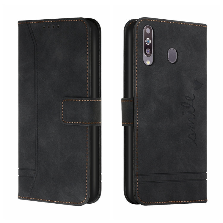 For Samsung Galaxy A20s Retro Skin Feel Horizontal Flip Soft TPU + PU Leather Case with Holder & Card Slots & Photo Frame