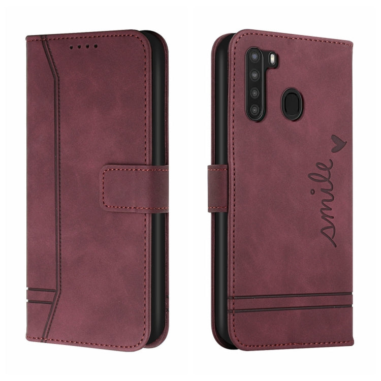 For Samsung Galaxy A21 EU Version Retro Skin Feel Horizontal Flip Soft TPU + PU Leather Case with Holder & Card Slots & Photo Frame
