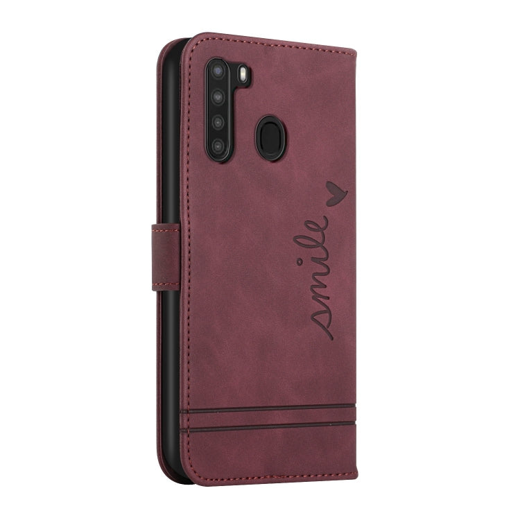 For Samsung Galaxy A21 EU Version Retro Skin Feel Horizontal Flip Soft TPU + PU Leather Case with Holder & Card Slots & Photo Frame