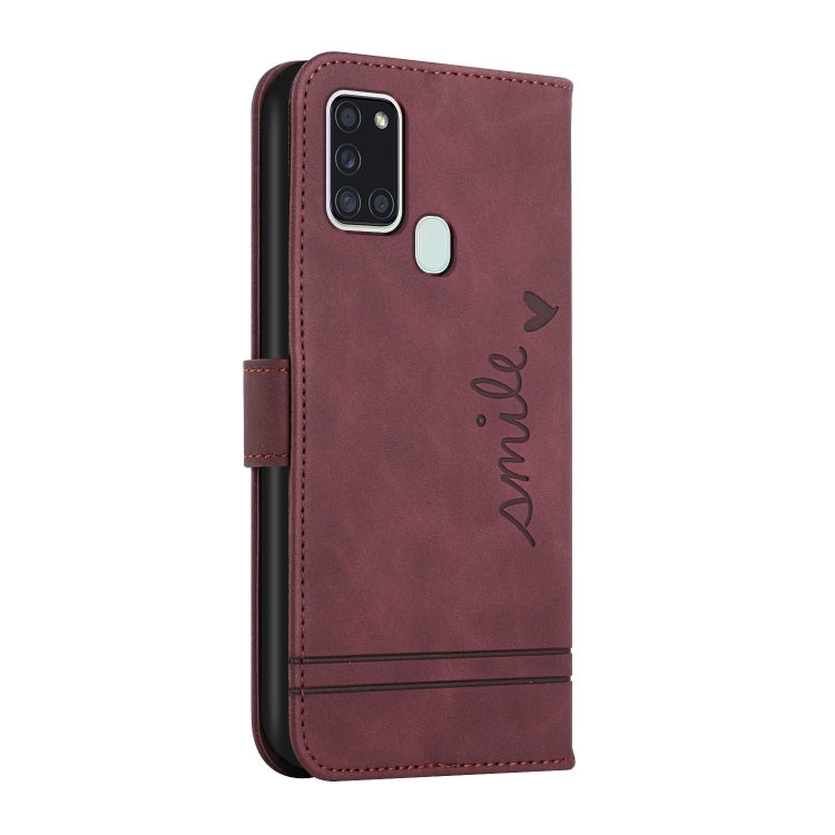 For Samsung Galaxy A21s Retro Skin Feel Horizontal Flip Soft TPU + PU Leather Case with Holder & Card Slots & Photo Frame
