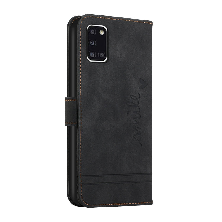 For Samsung Galaxy A31 Retro Skin Feel Horizontal Flip Soft TPU + PU Leather Case with Holder & Card Slots & Photo Frame