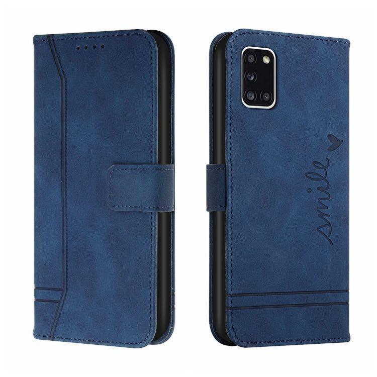 For Samsung Galaxy A31 Retro Skin Feel Horizontal Flip Soft TPU + PU Leather Case with Holder & Card Slots & Photo Frame