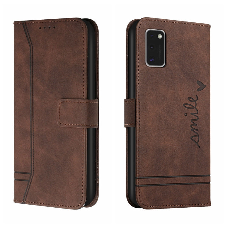 For Samsung Galaxy A41 Retro Skin Feel Horizontal Flip Soft TPU + PU Leather Case with Holder & Card Slots & Photo Frame