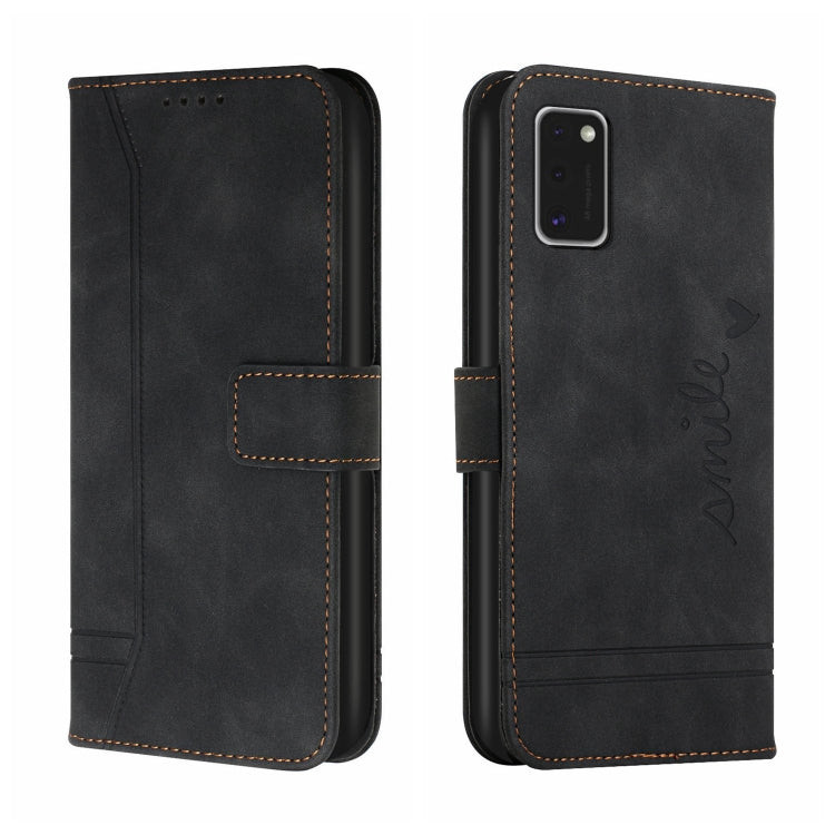 For Samsung Galaxy A41 Retro Skin Feel Horizontal Flip Soft TPU + PU Leather Case with Holder & Card Slots & Photo Frame