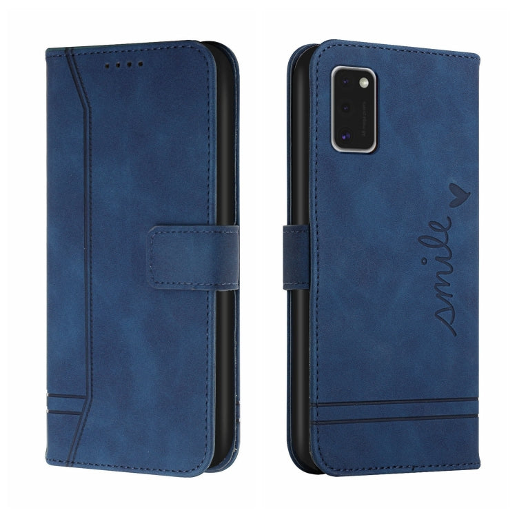 For Samsung Galaxy A41 Retro Skin Feel Horizontal Flip Soft TPU + PU Leather Case with Holder & Card Slots & Photo Frame