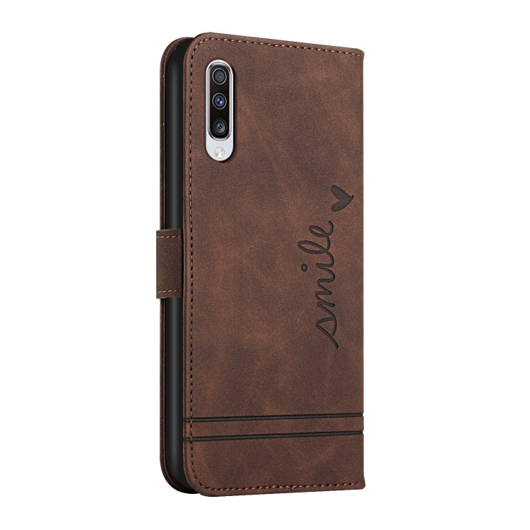 For Samsung Galaxy A50 Retro Skin Feel Horizontal Flip Soft TPU + PU Leather Case with Holder & Card Slots & Photo Frame