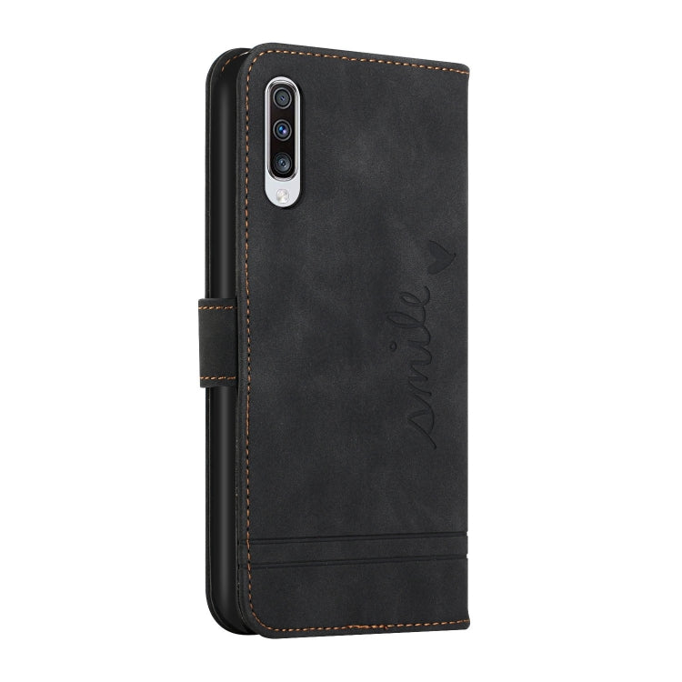 For Samsung Galaxy A50 Retro Skin Feel Horizontal Flip Soft TPU + PU Leather Case with Holder & Card Slots & Photo Frame