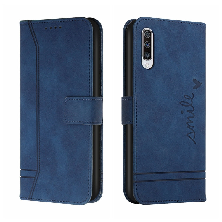 For Samsung Galaxy A50 Retro Skin Feel Horizontal Flip Soft TPU + PU Leather Case with Holder & Card Slots & Photo Frame