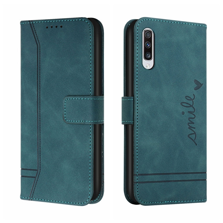 For Samsung Galaxy A50 Retro Skin Feel Horizontal Flip Soft TPU + PU Leather Case with Holder & Card Slots & Photo Frame