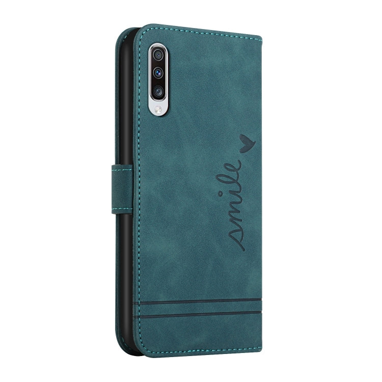 For Samsung Galaxy A50 Retro Skin Feel Horizontal Flip Soft TPU + PU Leather Case with Holder & Card Slots & Photo Frame