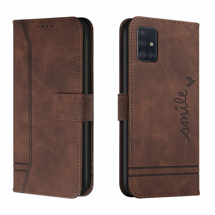 For Samsung Galaxy A51 4G Retro Skin Feel Horizontal Flip Soft TPU + PU Leather Case with Holder & Card Slots & Photo Frame