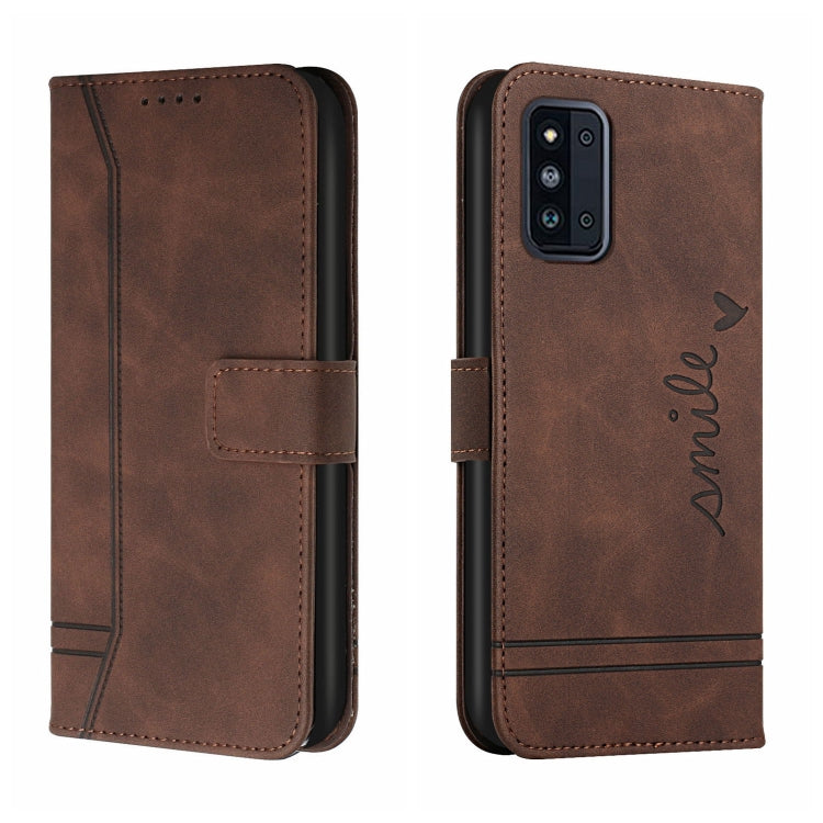 For Samsung Galaxy F52 Retro Skin Feel Horizontal Flip Soft TPU + PU Leather Case with Holder & Card Slots & Photo Frame