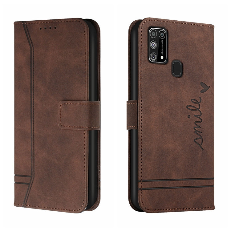 For Samsung Galaxy M31 Retro Skin Feel Horizontal Flip Soft TPU + PU Leather Case with Holder & Card Slots & Photo Frame
