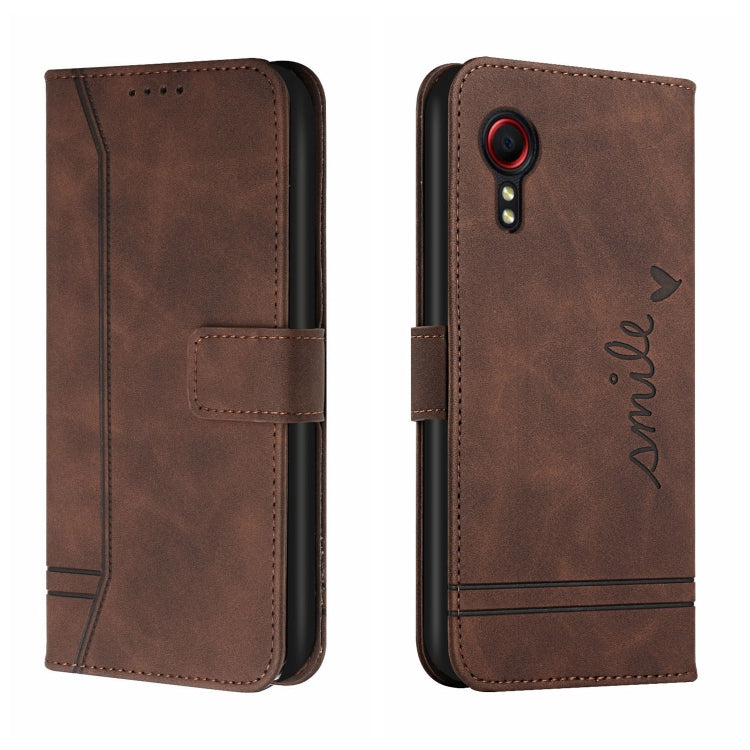 For Samsung Galaxy Xcover 5 Retro Skin Feel Horizontal Flip Soft TPU + PU Leather Case with Holder & Card Slots & Photo Frame