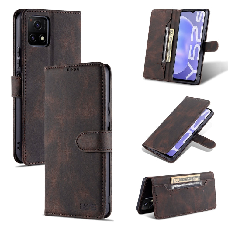 For vivo Y52s AZNS Dream II Skin Feel PU+TPU Horizontal Flip Leather Case with Holder & Card Slots & Wallet