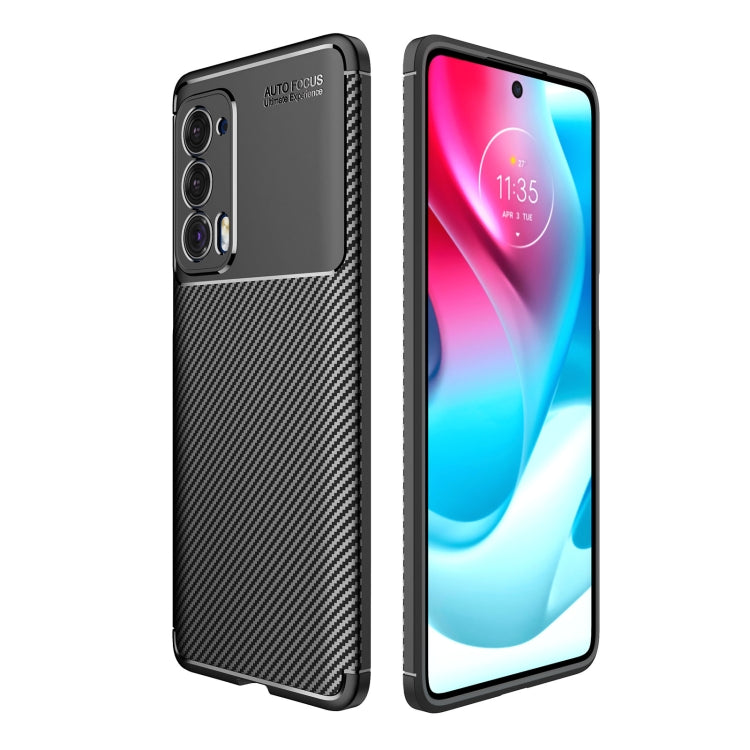For Motorola Moto Edge 2021 Carbon Fiber Texture Shockproof TPU Case