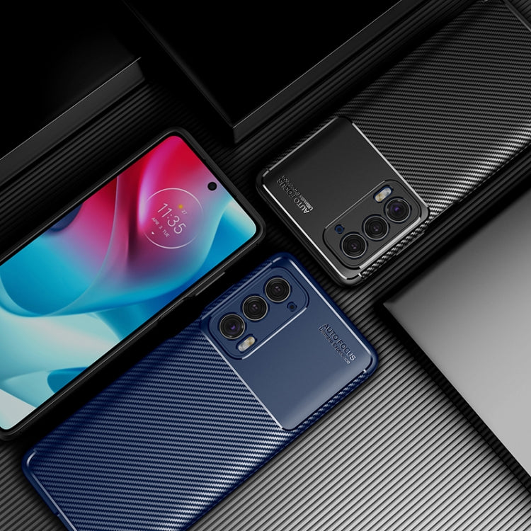 For Motorola Moto Edge 2021 Carbon Fiber Texture Shockproof TPU Case
