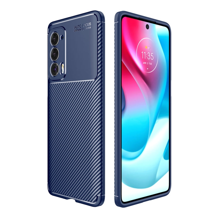 For Motorola Moto Edge 2021 Carbon Fiber Texture Shockproof TPU Case