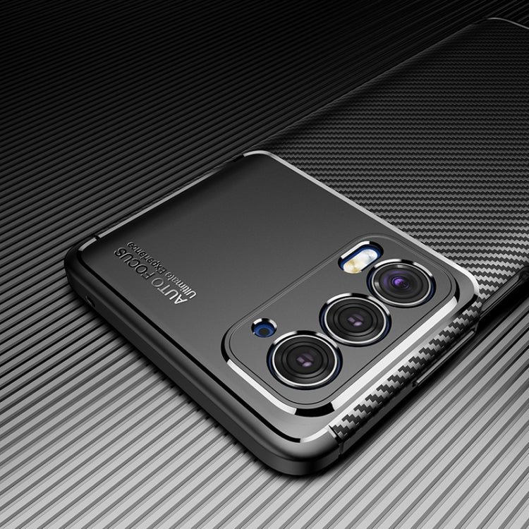 For Motorola Moto Edge 2021 Carbon Fiber Texture Shockproof TPU Case