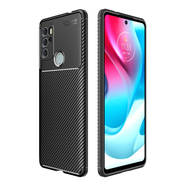 For Motorola Moto G60S Carbon Fiber Texture Shockproof TPU Case