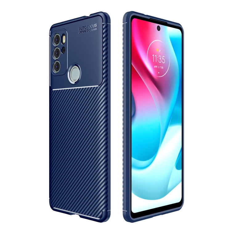 For Motorola Moto G60S Carbon Fiber Texture Shockproof TPU Case